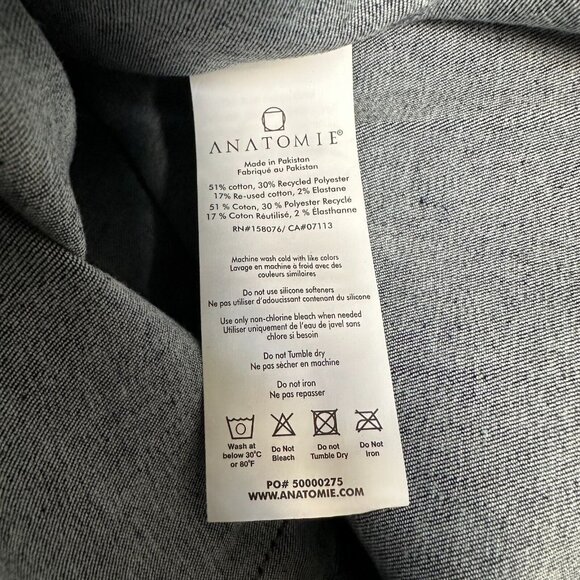 Anatomie Womens True Denim Larissa Indigo Blue Shacket Top M Long Sleeve Top NWT - Picture 10 of 10